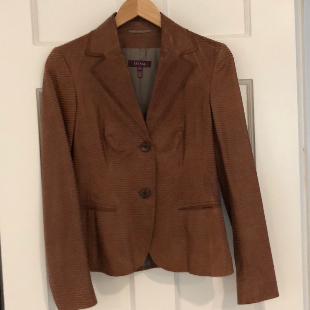 Woman’s leather blazer